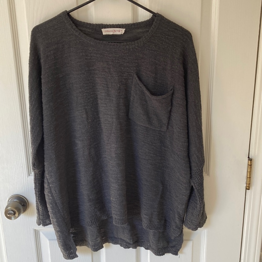 American Threads Gray Knit Sweater